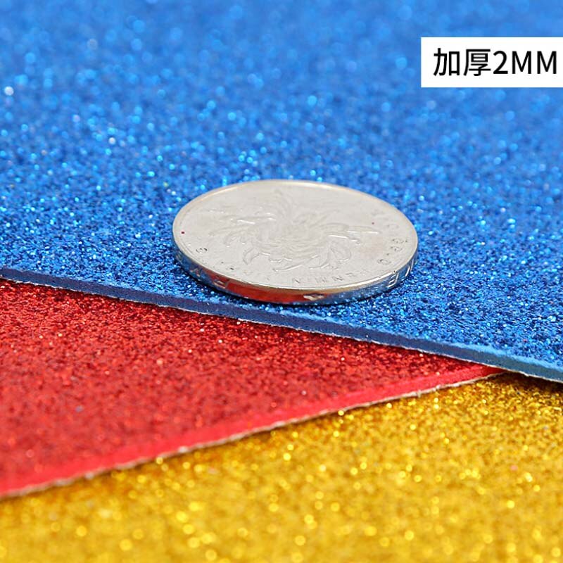 10pcs Self-Adhesive Sponge Paper Glitter Flash Gold Handcraft Foam Paper Sticker Sheets DIY Xmas Decoration