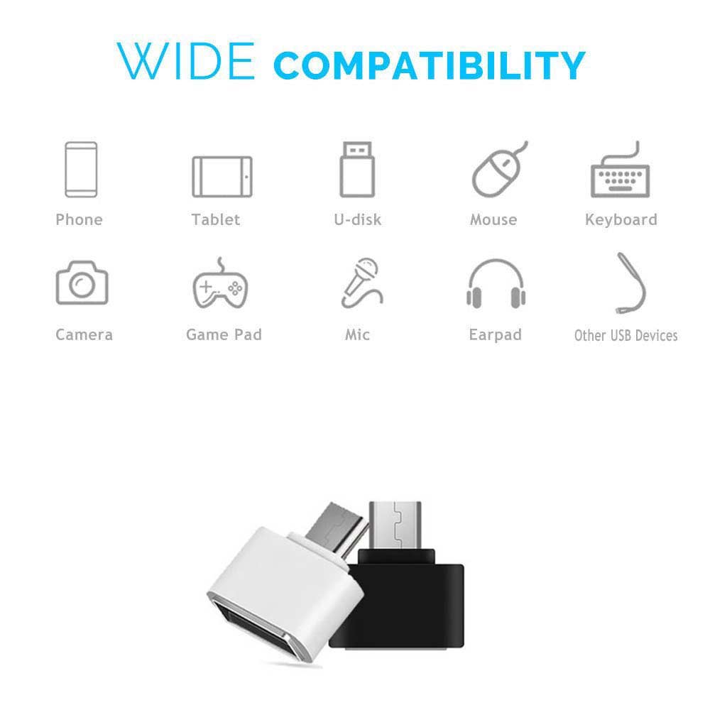 2pc otg usb-sovitin usb-mikrokaapeli muunnin pendriveille usb-muistitikku puhelimeen hiiri näppäimistö usb-laite