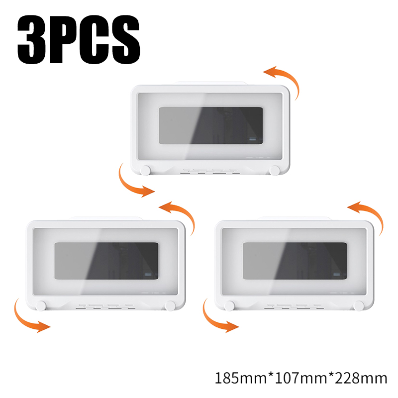 Telefoonhouder Badkamer Waterdicht Thuis Muur Telefoonhoesje Stand Box Zelfklevend Touchscreen Telefoon Shell Douche Afdichting Opslag: GRIJS