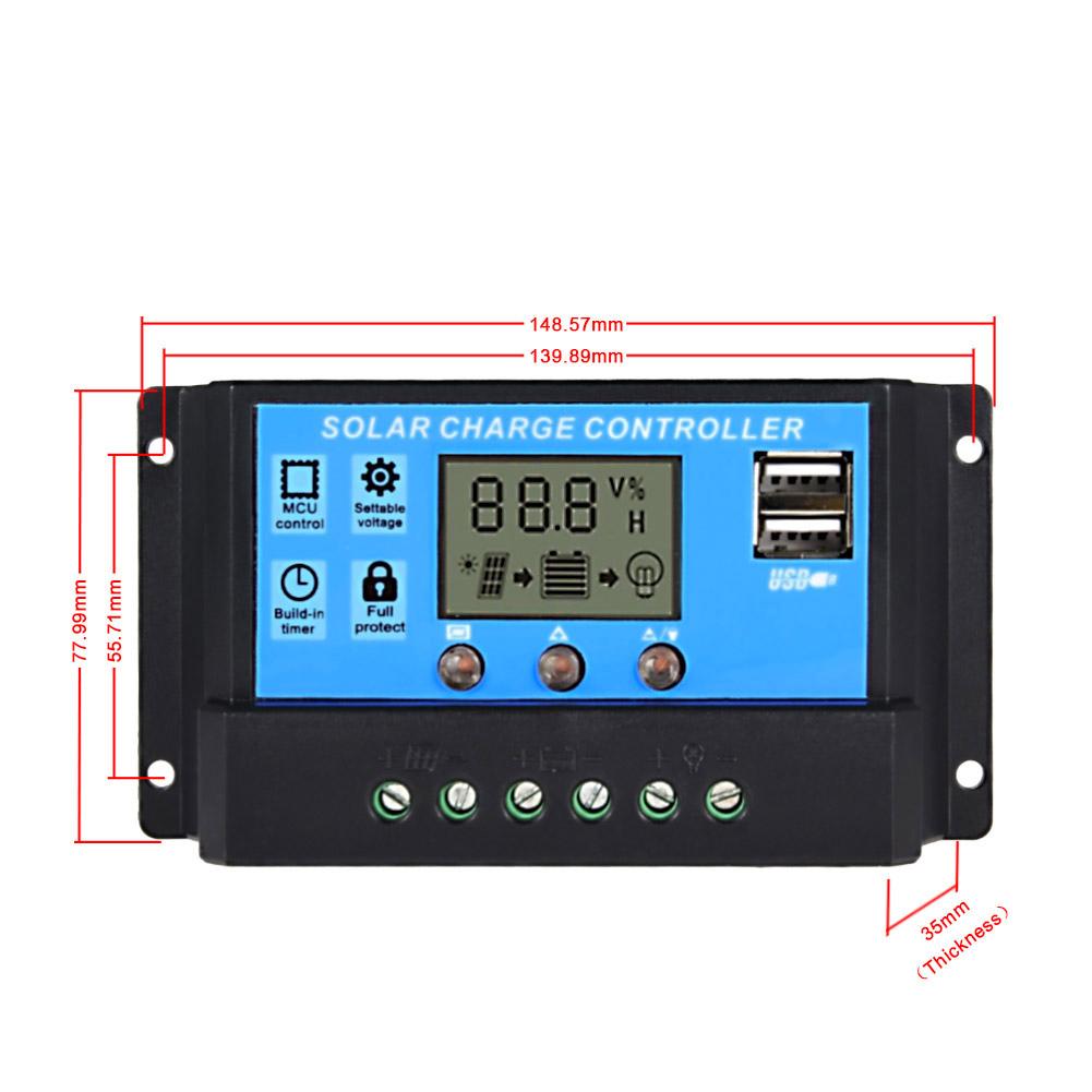 20A/30A Solar Panel Controller 12-24V Voltage Battery Protection Circuit