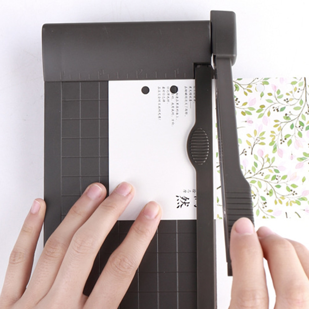 Papirskærer  a5 papir trimmer 1-6 tommer bærbart fotopapir guillotine indbygget lineal kontor papirvarer skæring bærbar maskine