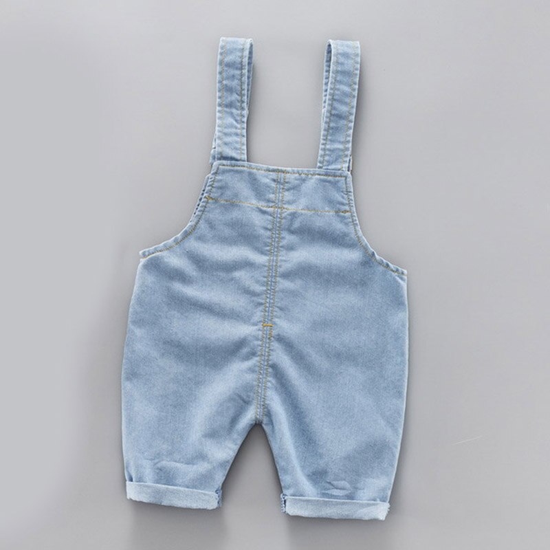 Toddlers Baby Boys Girls Suspender Pants Children Cotton Elastic Denim Pants Overalls Trouserss