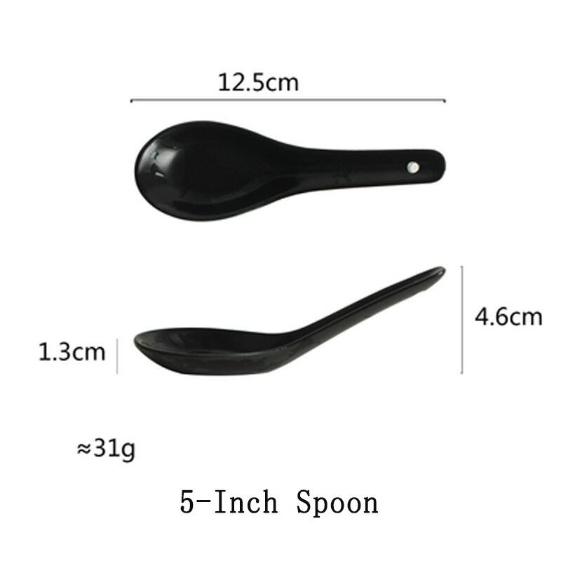 Nimitime japans eenvoudig puur kleur keramisch serviesgoed zwart thuis serviesgoed westerse restaurant serviesset: Spons