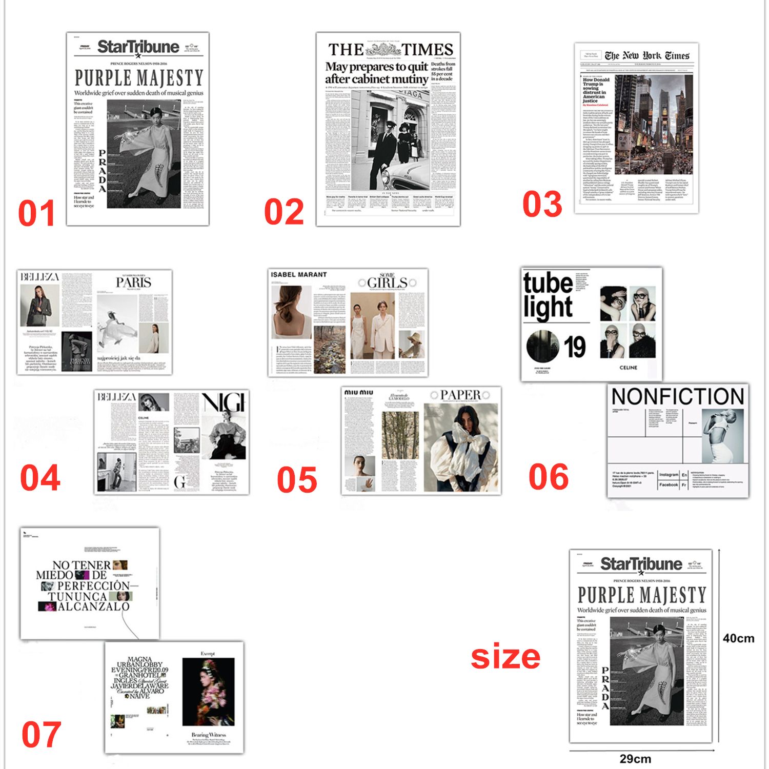 Retro Engels Kranten Foto Tijdschriften Bloemen Inpakpapier Boeket Fotografie Rekwisieten Achtergrond Decoratie