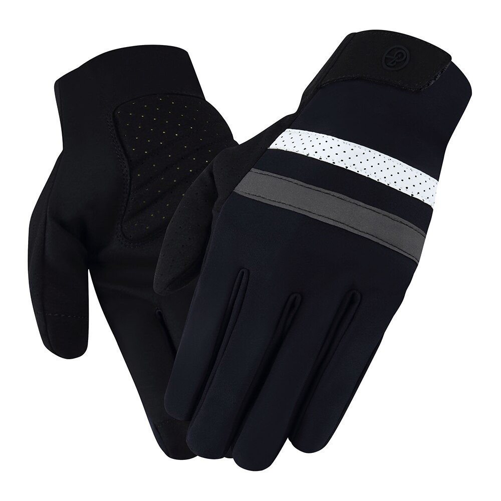 Ykywbike – gants de cyclisme longue Distance, coupe-vent, thermique, , polaire, vtt, hiver: black / M