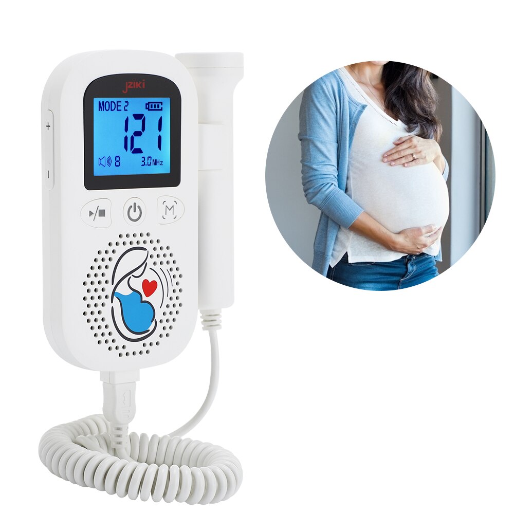 Babyfoon Foetale Doppler Echografie Foetus Doppler Detector Huishoudelijke Draagbare Sonar Doppler Voor Zwangere 2Mhz Geen Straling