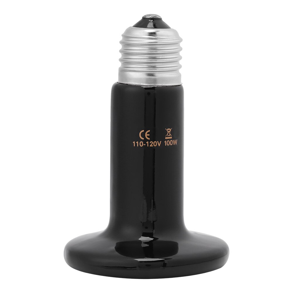 Heating Light Bulb 110V Infrared Emitter Heating Light Bulb Lamp Ceramic Heating Light Bulbs For Reptile Pet 100W: 100W