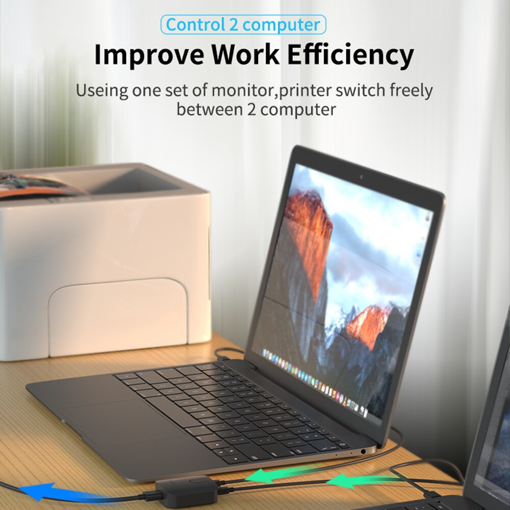 Usb 3.0 Hd Kvm Switch 1080P Capture Box 2.0 Usb Kvm Splitter Voor Delen Monitor Printer Toetsenbord Muis