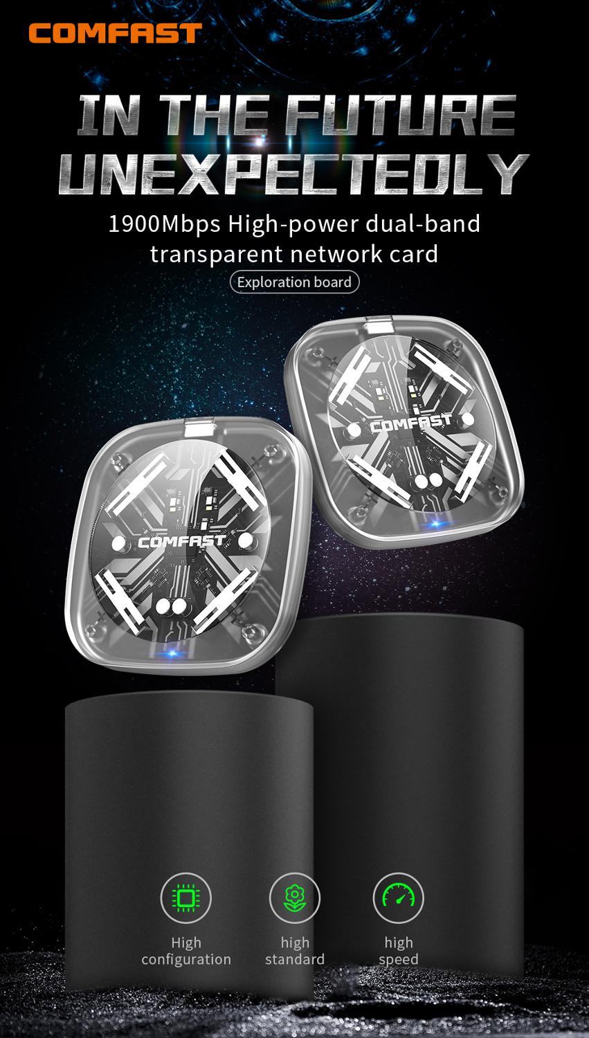 Dual Band 1900Mbps USB 3.0 Wireless AC1900 Wlan USB 3.0 Wifi Lan Adapter Dongle 802.11ac Wifi Antenna For pc Laptop Desktop