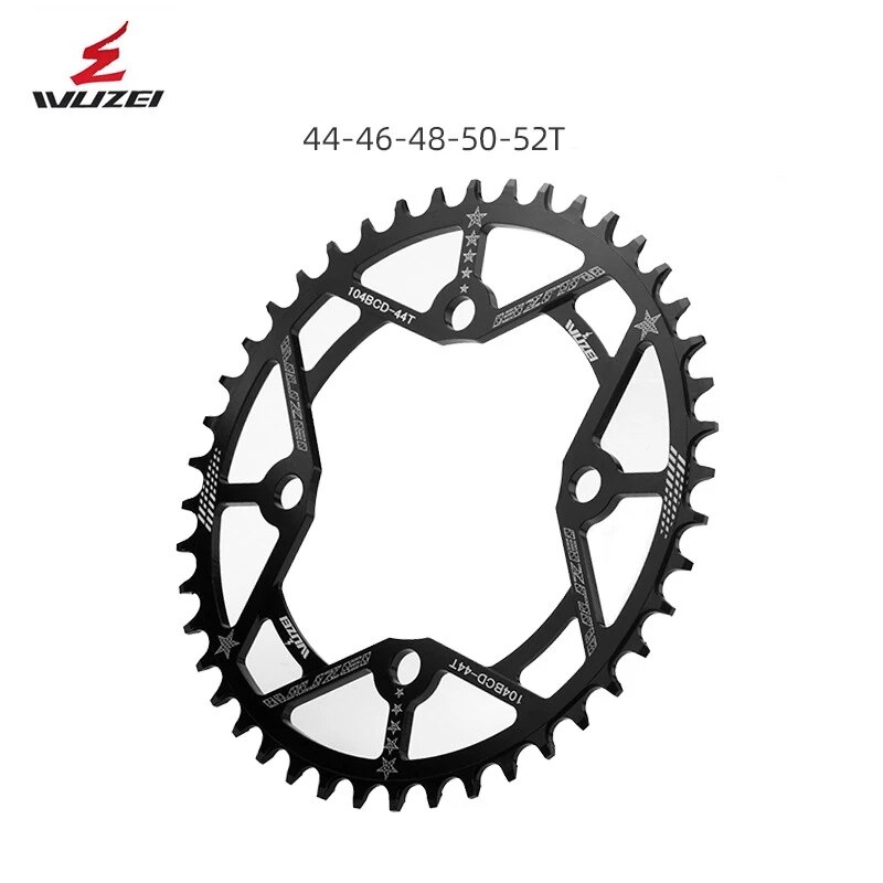 WUZEI Fahrrad Kettenblatt 30T 32T 34T 36T 38T 40T 42T 44T 46T 48T 50T 52T Kette Rad 104BCD Rabatt MTB Single Geschwindigkeit