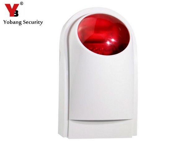 YobangSecurity G90B Wireless Outdoor Alarm Flashing Red LED Light Alarm 110DB For Home Security Alert System.