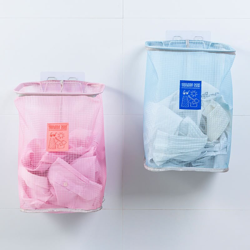 Panier à linge suspendu au mur, sac de rangement de grande capacité pour vêtements, panier à linge pour jouets d'enfants
