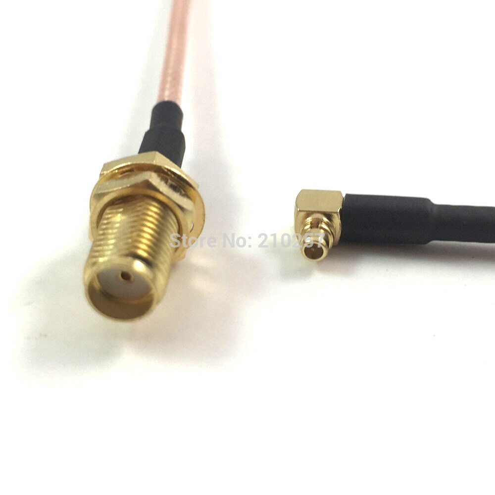 5pcs RF Mmcx male Right Angle to Sma Female Connector Coaxial Pigtail Cable RG316 10cm