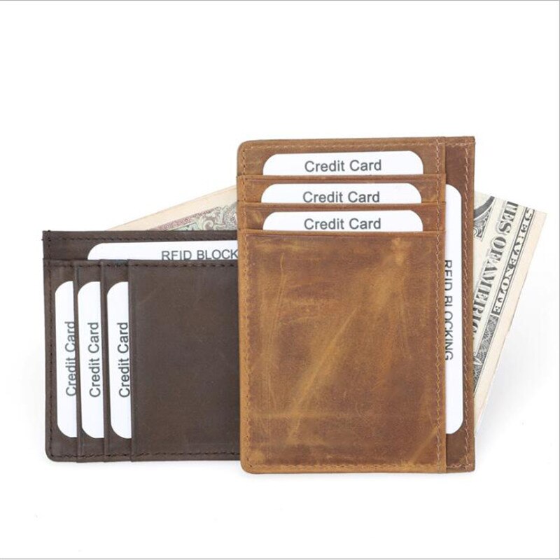 PU En Cuir Portefeuilles de Crédit Porte-Carte Antivol carte Magnétique Personnalité Portefeuille Portable