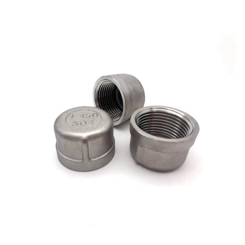 Tapón de extremo redondo BSP de acero inoxidable 1/8, accesorio de tubería de agua DN6-DN50, 304 &#39;&#39; - 2&#39;&#39;