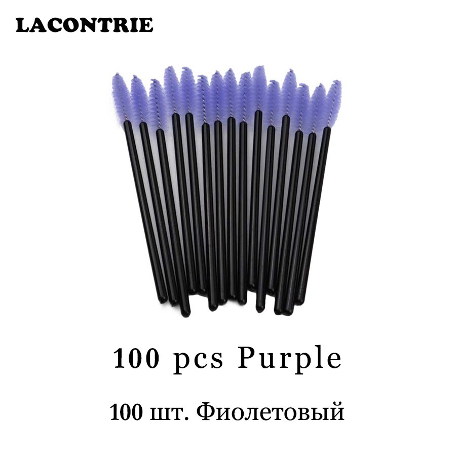 Wimpers Cosmetische Borstels Voor Wimper Extension Wenkbrauw Applicator 50/100 Pcs Individuele Wegwerp Lash Lash Lift Borstels: 100pcs Purple