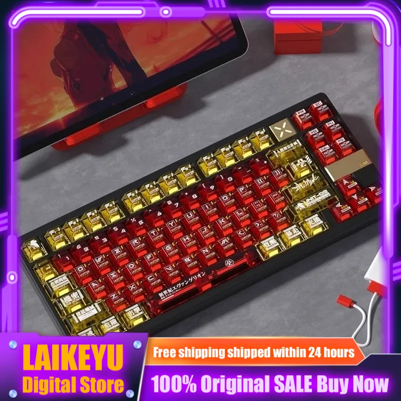 Eva asuka tema tastiera combinazione pbt/pc tastiera meccanica traslucida tastiera personalizzata tastiera da gioco per tablet laptop pc