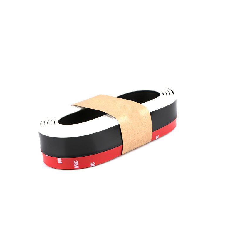 Separador de labios de parachoques delantero Protector de coche de 2,5 m, Kit de carrocería, parachoques de coche de goma de doble Color, accesorios de estilismo para coche: white