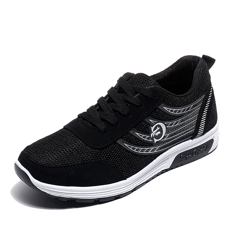 Reticulated Breathable Women Casual Shoes Lightweight Sneakers Spring and Autumn Women Sneakers Lace Up Flat Shoes: White / 5.5