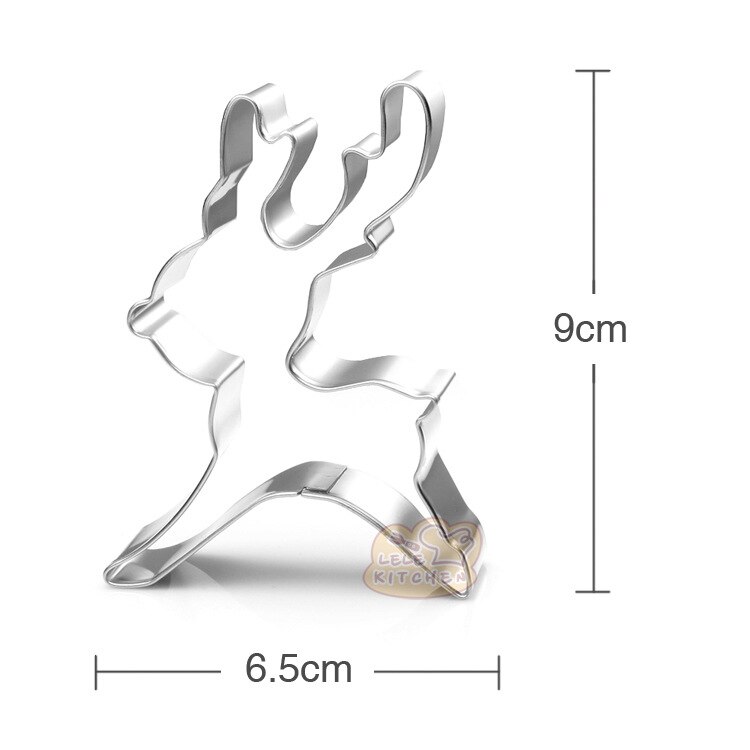 8 Stks/set 3D Kerst Cookie Cutters Rvs 3D Cakevorm Cookie Mold Fondant Cutter Diy Bakken Cake Decorating Gereedschap: 1pcs deer