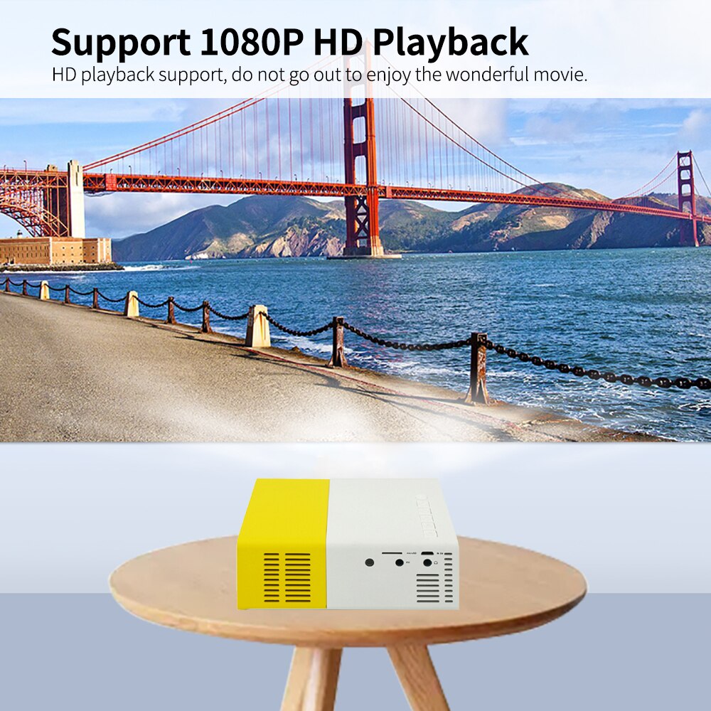 Aibecy Mini Portable LED Projector Support 1080P 3D Visual Effects 800 Lumens Multimedia Video Movie Projector Home Theater