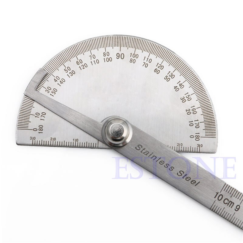 Stainless Steel Protractor Angle Finder Arm Measuring Ruler Tool 180 Degree