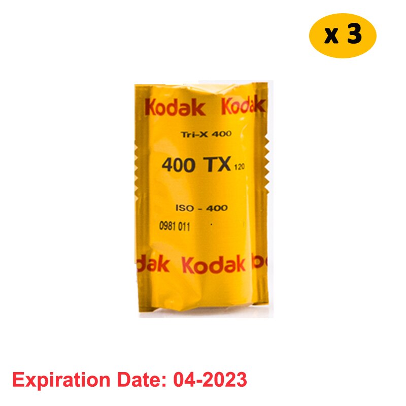 Kodak – Film négatif noir et blanc, IOS TRI-X 400TX 400 120, 1 à 5 rouleaux (Date d&#39;expiration: 2023): 3 Roll