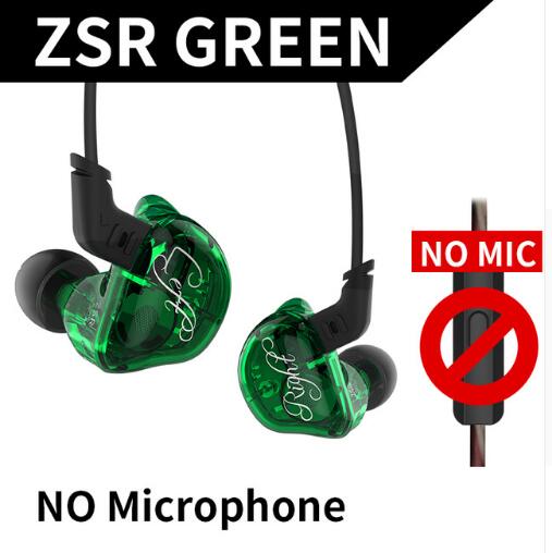 Kz Zst Zsr Anker Dual Driver Oortelefoon Afneembare Kabel In Ear Audio Monitoren Geluidsisolerende Hifi Muziek Sport Oordopjes: KZZSRGreennomic