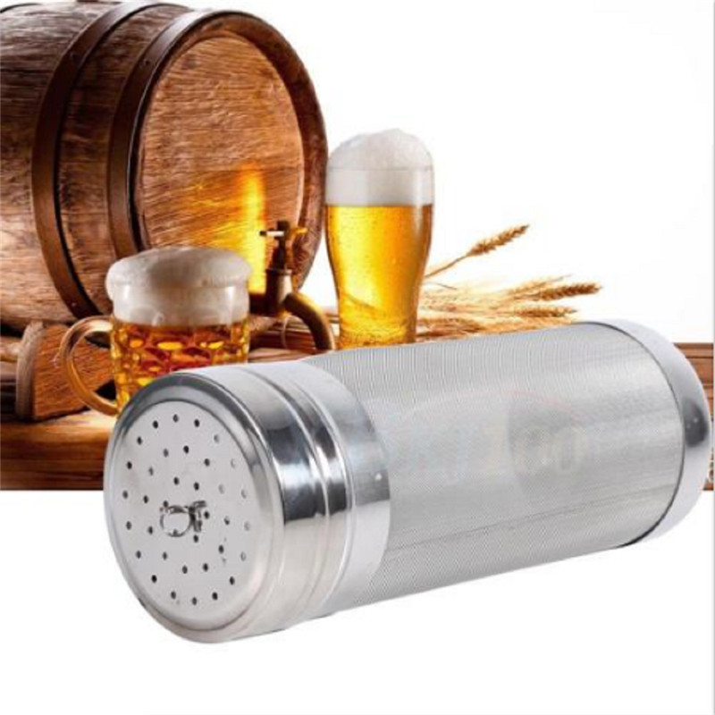 Rustfrit stål edderkop filter homebrew øl vin hop sil filter kaffe bærbar øl filterpatron: 7 x 18cm