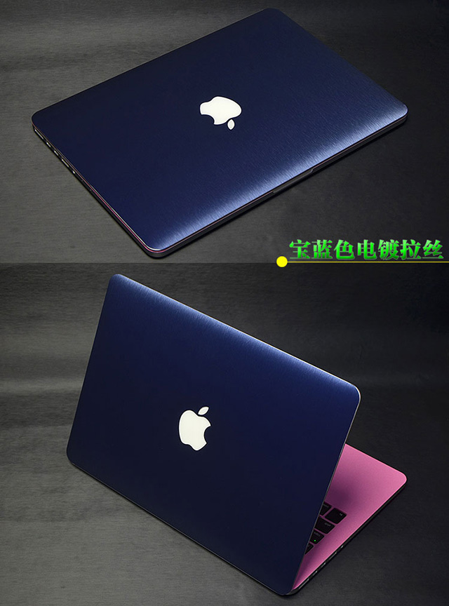 Laptop Koolstofvezel Vinyl Skin Sticker Cover Guard (Vertel Ons De Gedetailleerde Model Van Laptop): Blue brushed