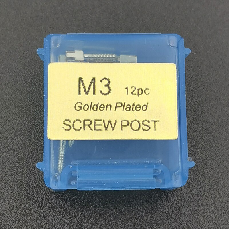 12 stücke Zahn Gold Überzogene Schraube Post S1 S2 S3 L1 L2 Edelstahl Zahn Schraube Beiträge M1 M2 M3 einzigen Paket Zahn Materialien: M3