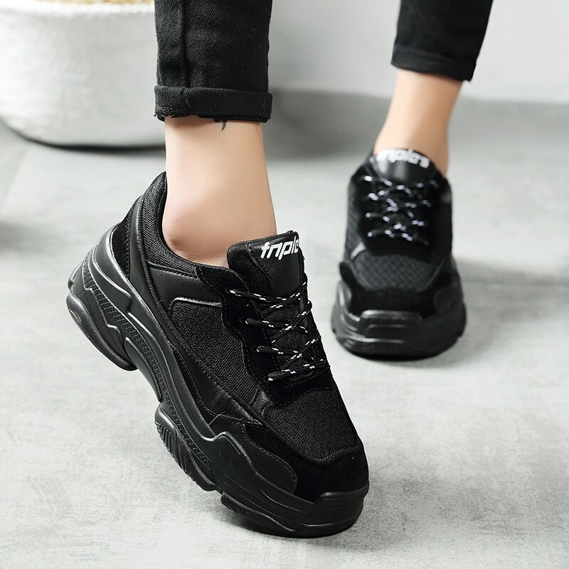 Tuinanle sneakers kvinder røde sko forår efterår åndbar mesh kvinder sneakers zapatos de mujer chunky damesko
