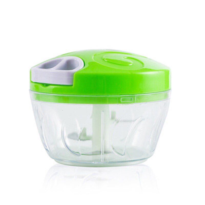 500ML Hand Blender Manual Meat Grinder Hand-power Food Chopper Mincer Mixer Blender to Chop Meat Fruit Vegetable Nuts Shredders: green