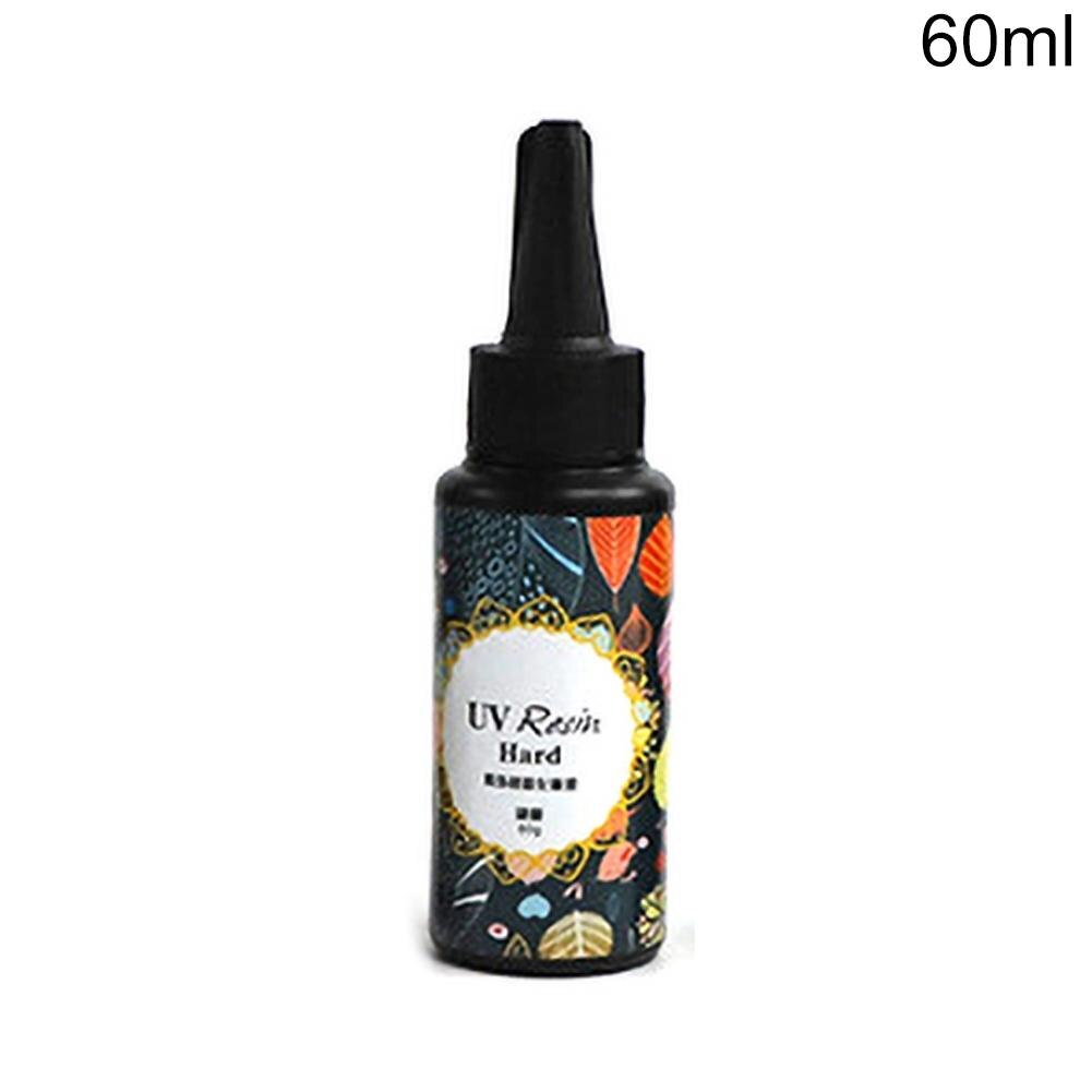 Faux Crystal Hard UV Resin Jewelry Making Epoxies Clear Ultraviolet Curing Epoxy DIY Glass Adhesive Glue Handmade Accessory: 60 ml