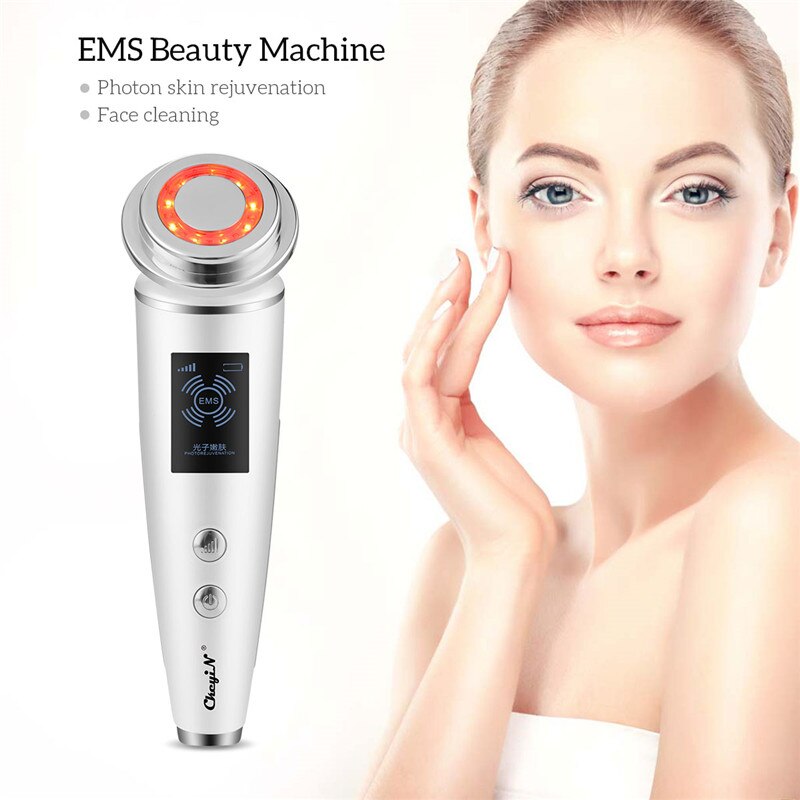 LCD RF Radio Frequency Machine Skin Rejuvenation EMS LED Photon Vibration Facial Tighten Face Lift Ion Beauty Device
