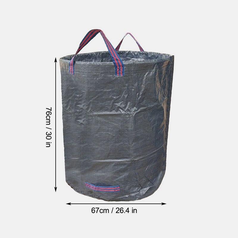 272l store kapacitet haven taske genanvendelig bladsæk skraldespand foldbar haven affald indsamling container opbevaringstaske