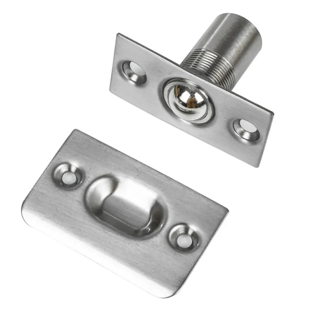 Door Catch Stainless Steel Adjustable Roller Ball Door Spring Catch Lock Internal Latch Set Closet Door Ball Catch
