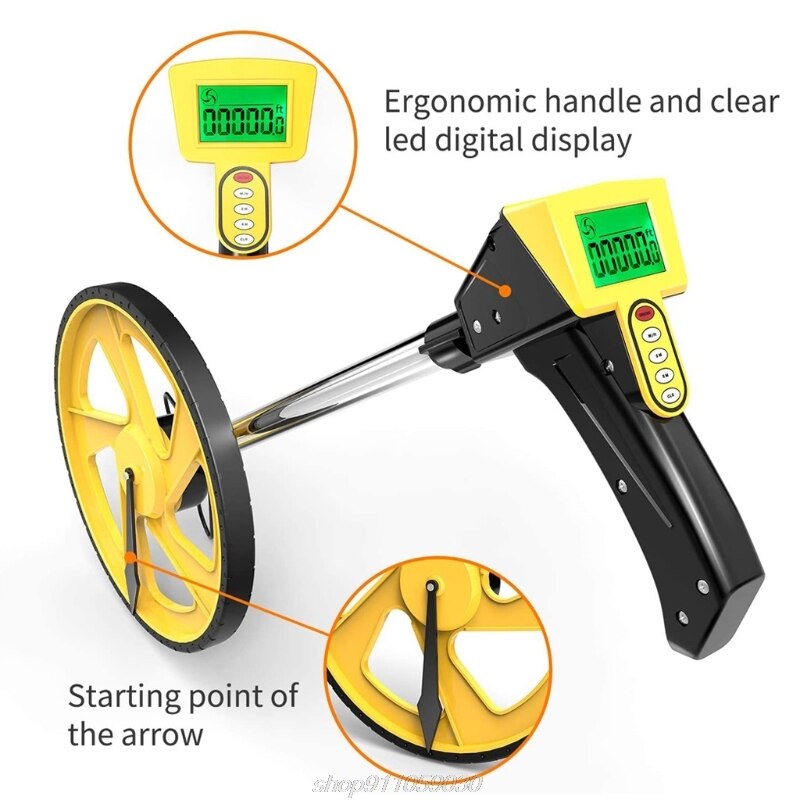 Measuring Wheel Collapsible with Kickstand Cloth Carrying Bag Measurement to 10,000 Feet Distance Digital LCD N13 20