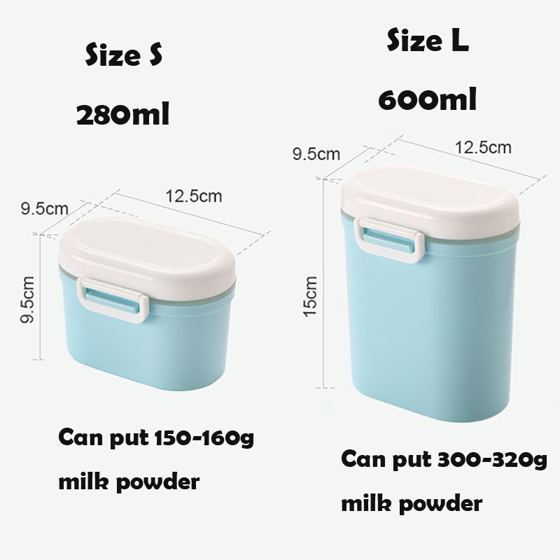2Pcs Baby Melkpoeder Container Draagbare Formule Voedsel Opslag Dispenser Baby Verzegelde Baby Melk Doos Draagbare Voedsel Opslag Roze