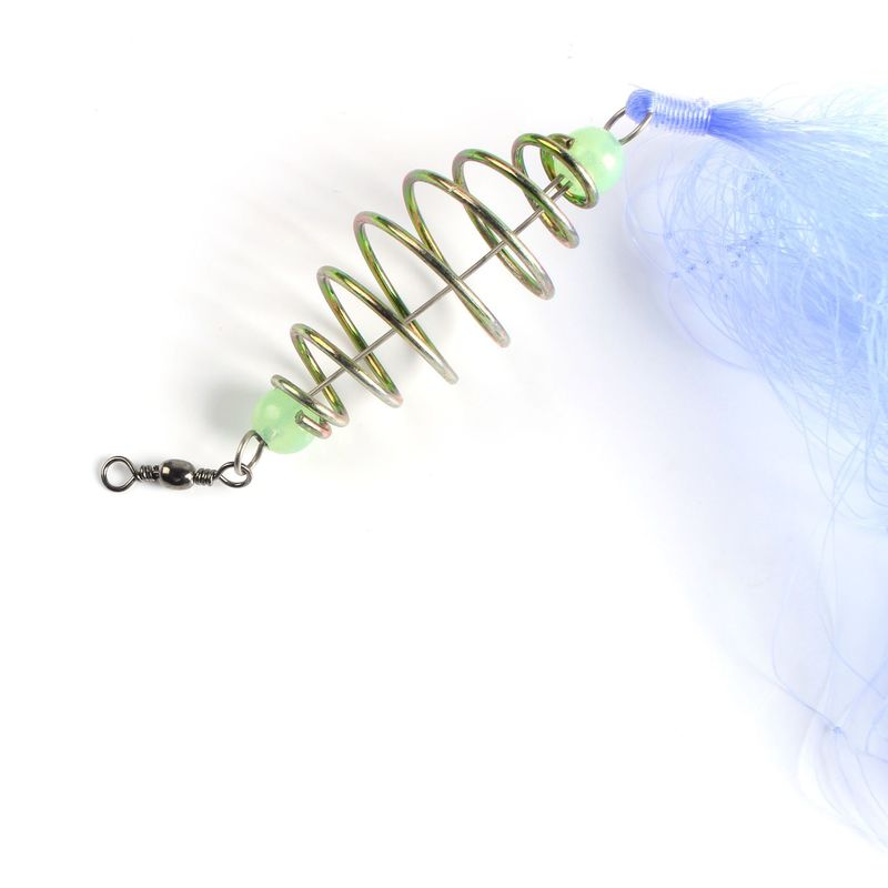 Copper Spring Shoal Fishing Net with Night Luminous Beads Ball Bearing Solid Ring Fishing Connector Freshwater Fishing Tool