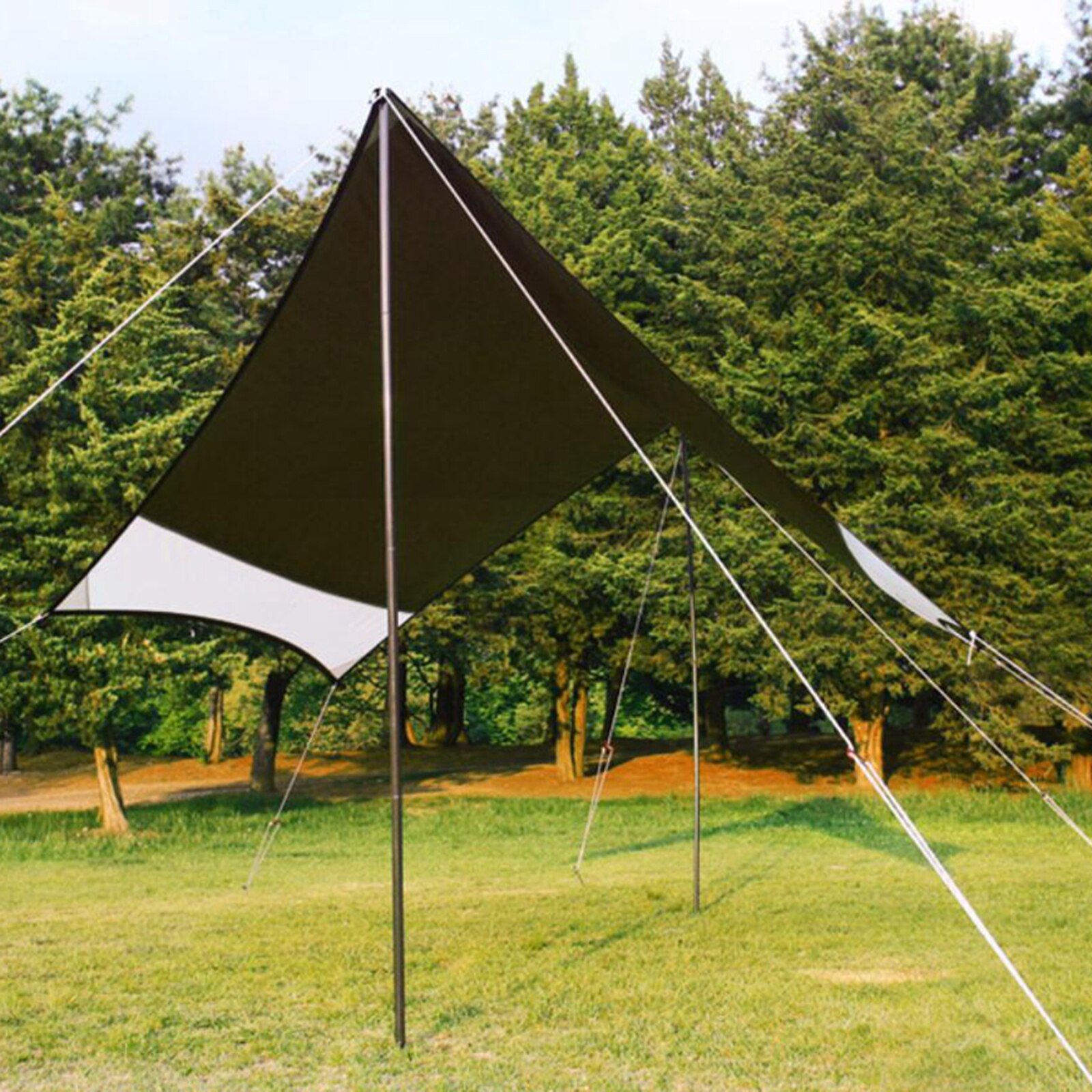Planenstützstangen, 220cm campingmarkisen, 1- personen-zeltstange mit aufbewahrungstasche, erhöhter tipi-windspinner, großes zeltrohr
