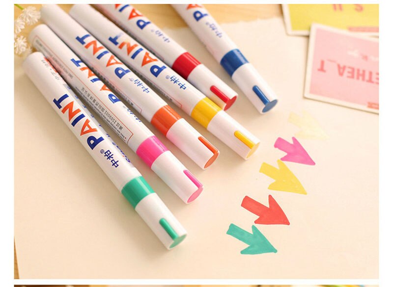 12 Stks/set, In De Witte Mark Pen Reparatie Verf P... - Grandado