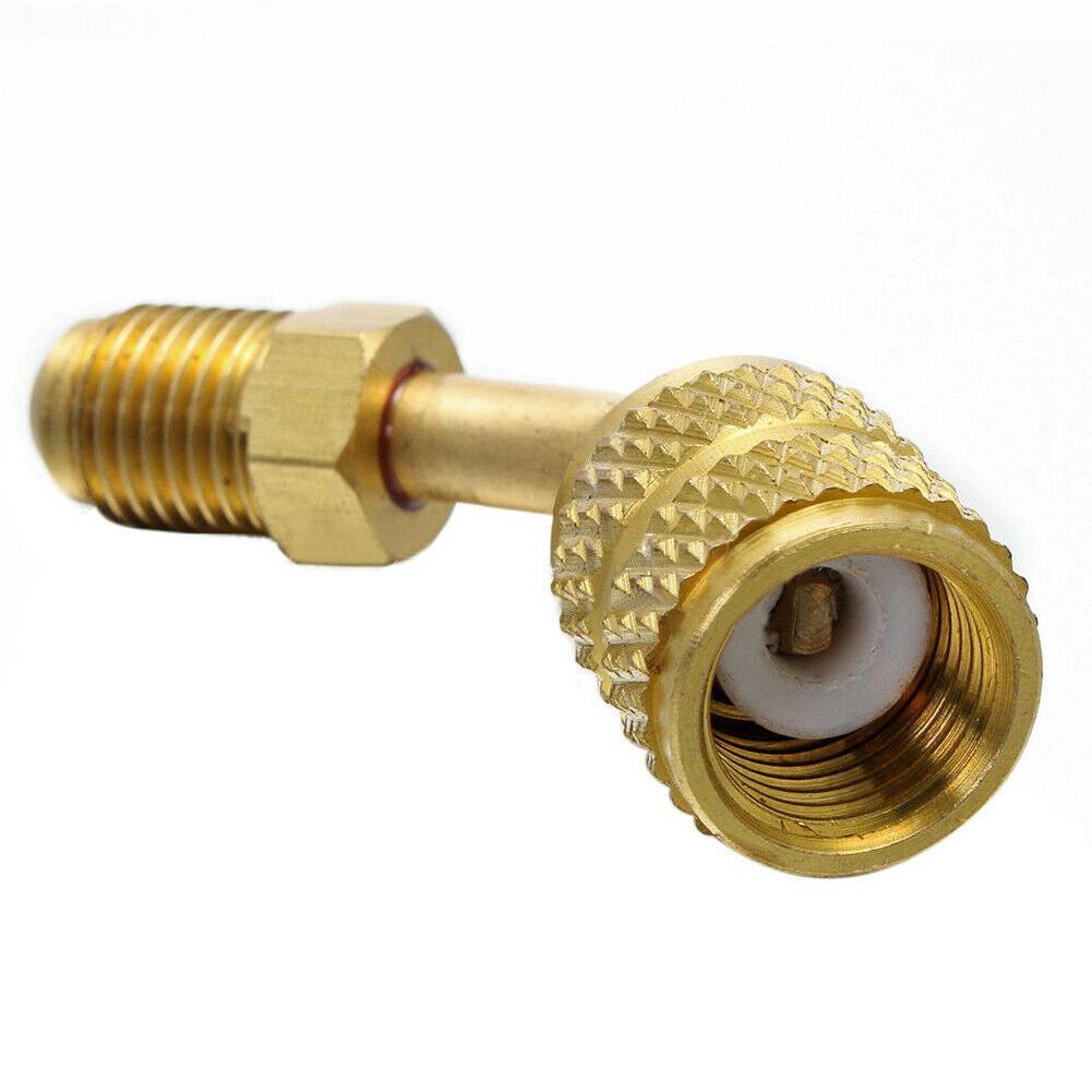 Para aire acondicionado automático R410A R22 R32 cabezal móvil rosca aire acondicionado refrigerador W 5/16 M adaptador 1/4 SAE x L5Q0