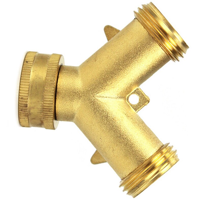 2 Manier Tuinslang Splitter, Slang Connector, Zware Massief Messing Afsluiter