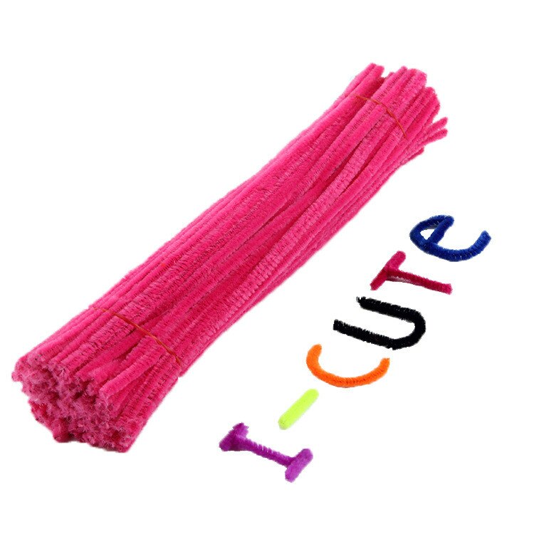100 stuks 30cm Kleurrijke Chenille Stelen Chenille Kinderen Speelgoed Kerst Verjaardagsfeestje Decoraties Kunsten DIY Craft Supplies