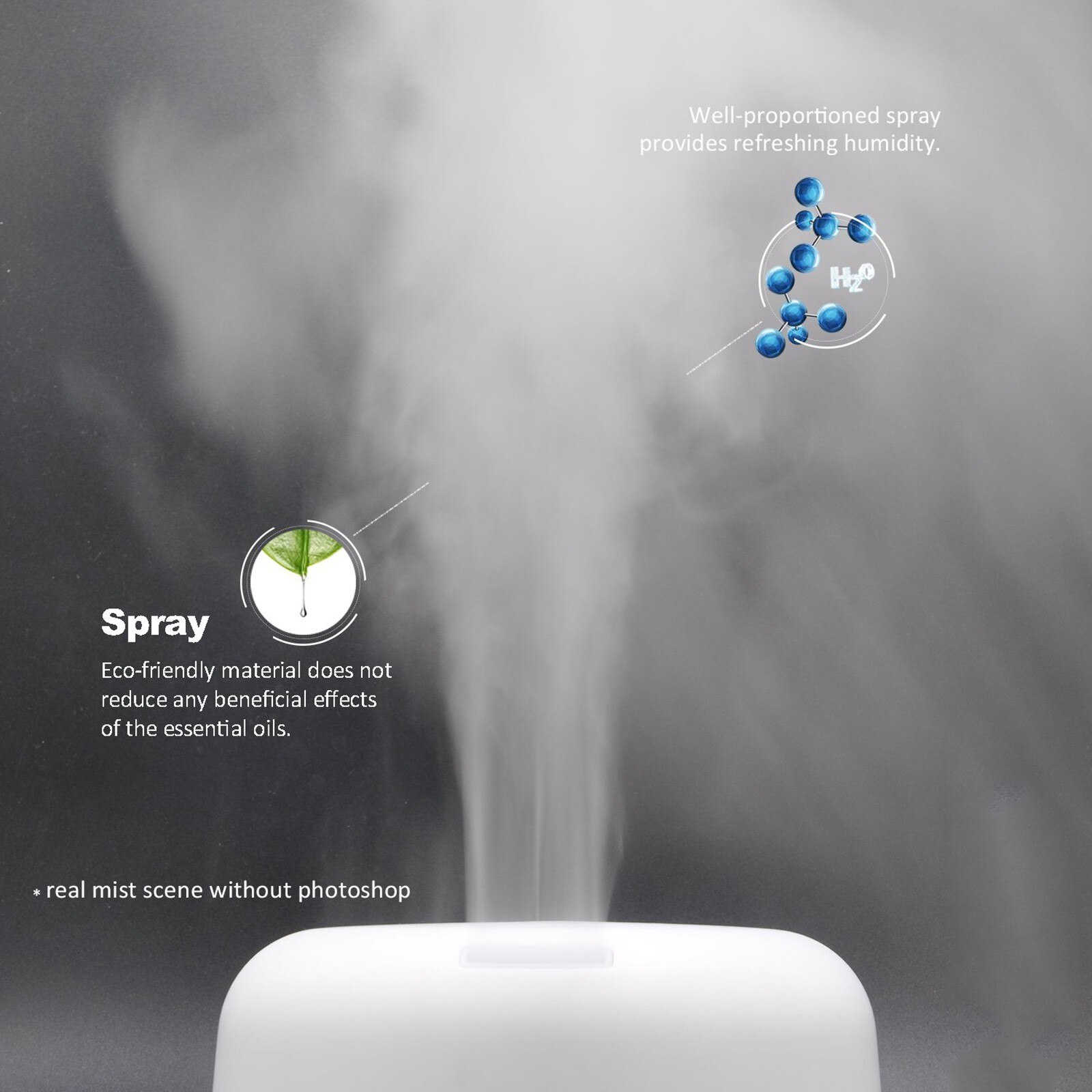 Cool Mist Humidifier Diffuser,300ml Small Humidifiers for Bedroom with Star Light Car Aromatherapy Aroma Diffuser Humidifier