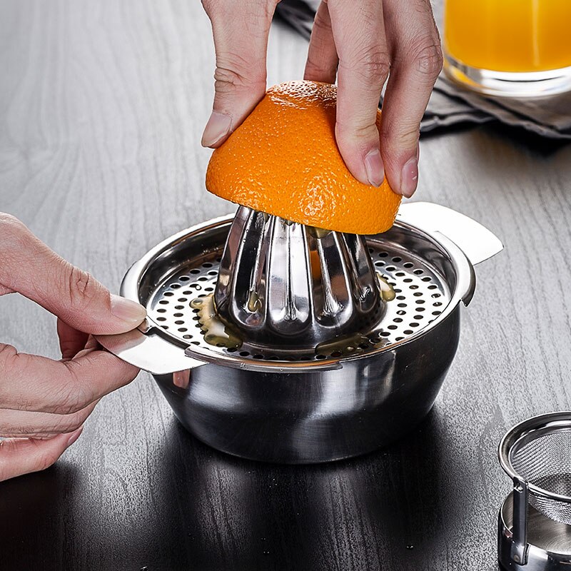 Hand Orange Citrus Lime Fruit Juice Squeezer Kitchen Gadgets Tools Portable Blender Stainless Steel Lemon Squeezer Manual Juicer