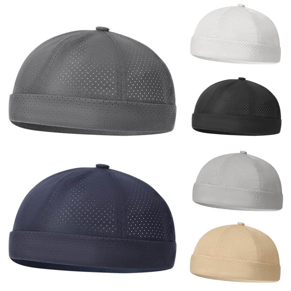 zomer ademende hoed herfst randloze hoed hiphop hoed zonder rand verstelbare sneldrogende mesh hoeden unisex casual caps