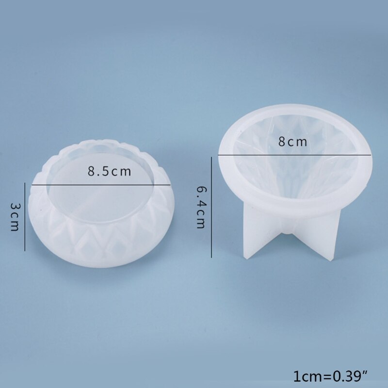 Molde de resina epoxi de cristal, caja de almacenamiento artesanal, contenedor de fundición de silicona, decoraciones de Navidad y Año , , 1 Juego