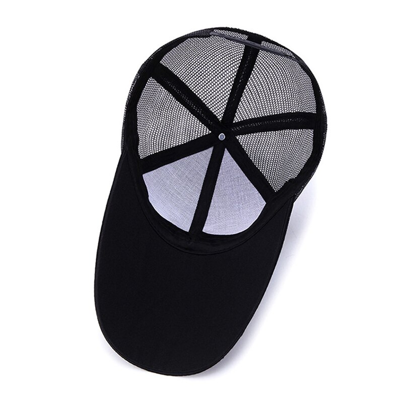 Zomer mesh ademende baseballpet voor heren verstelbare effen zonnehoed voor dames unisex sport snapback pet met klep